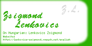 zsigmond lenkovics business card